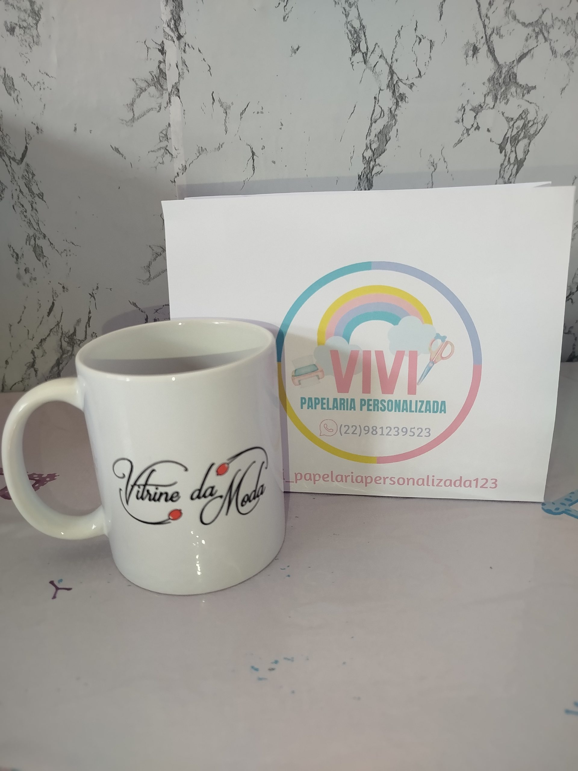 Caneca de Porcelana Com Sua Foto ou Arte Personalizada 325ML - Imagem 2
