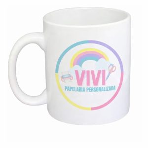 Caneca de Porcelana Com Sua Foto ou Arte Personalizada 325ML