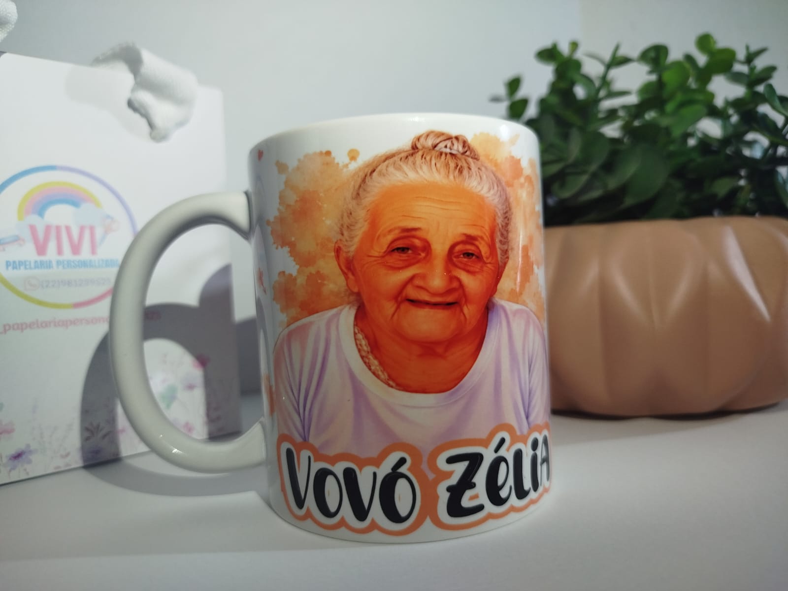 Caneca de Porcelana Com Sua Foto ou Arte Personalizada 325ML - Imagem 5