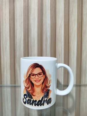 Caneca de Porcelana Com Sua Foto ou Arte Personalizada 325ML