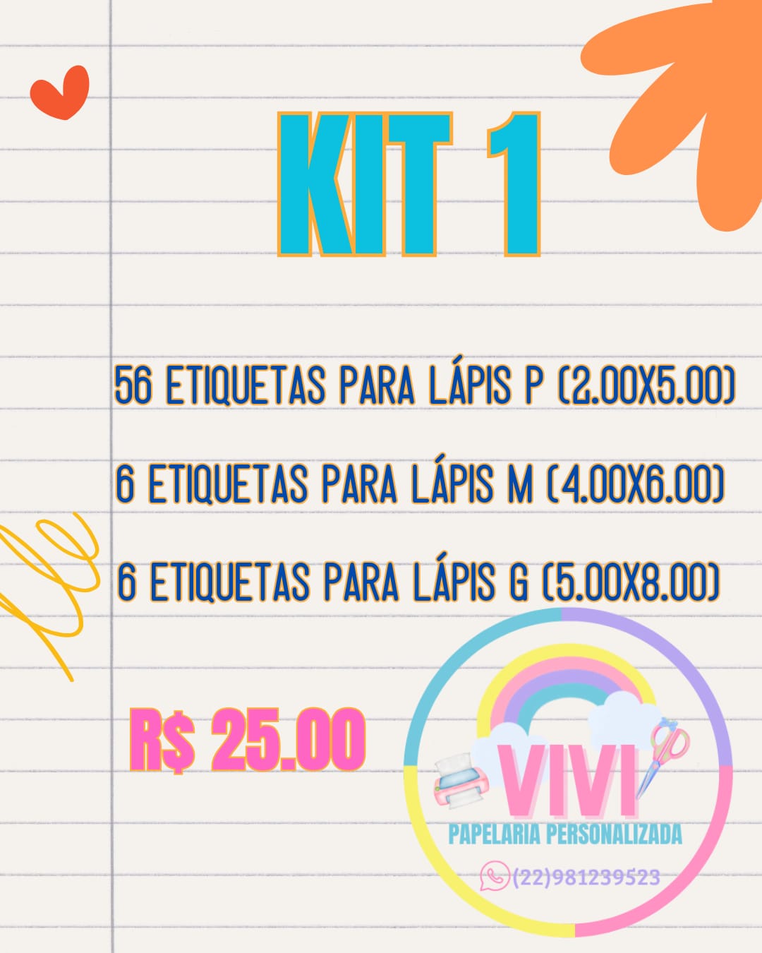 KIT 1 (ETIQUETAS PERSONALIZADAS)
