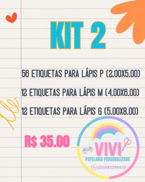 kit 2 Etiquetas Personalizadas