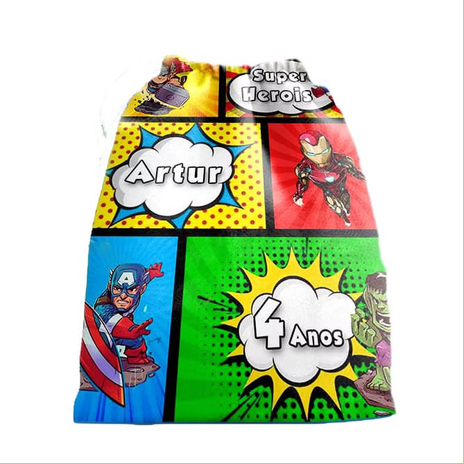 10 Mochilinhas Saco Personalizadas 20x30cm. - Imagem 3