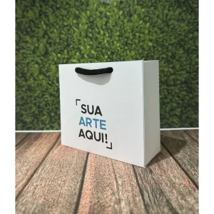 50 Sacola Mini 10x10 personalizada com Logo Marca Loja Acessórios Joias