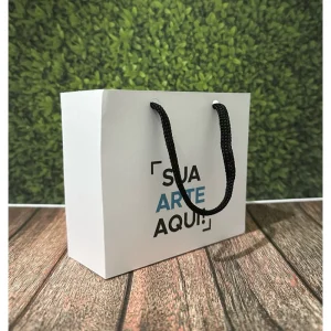 50 Sacola Mini 10x10 personalizada com Logo Marca Loja Acessórios Joias