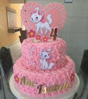 ENVIO RÁPIDO Topo de bolo(GATINHA MARIE 1) /Aniversário /festa/personalizado