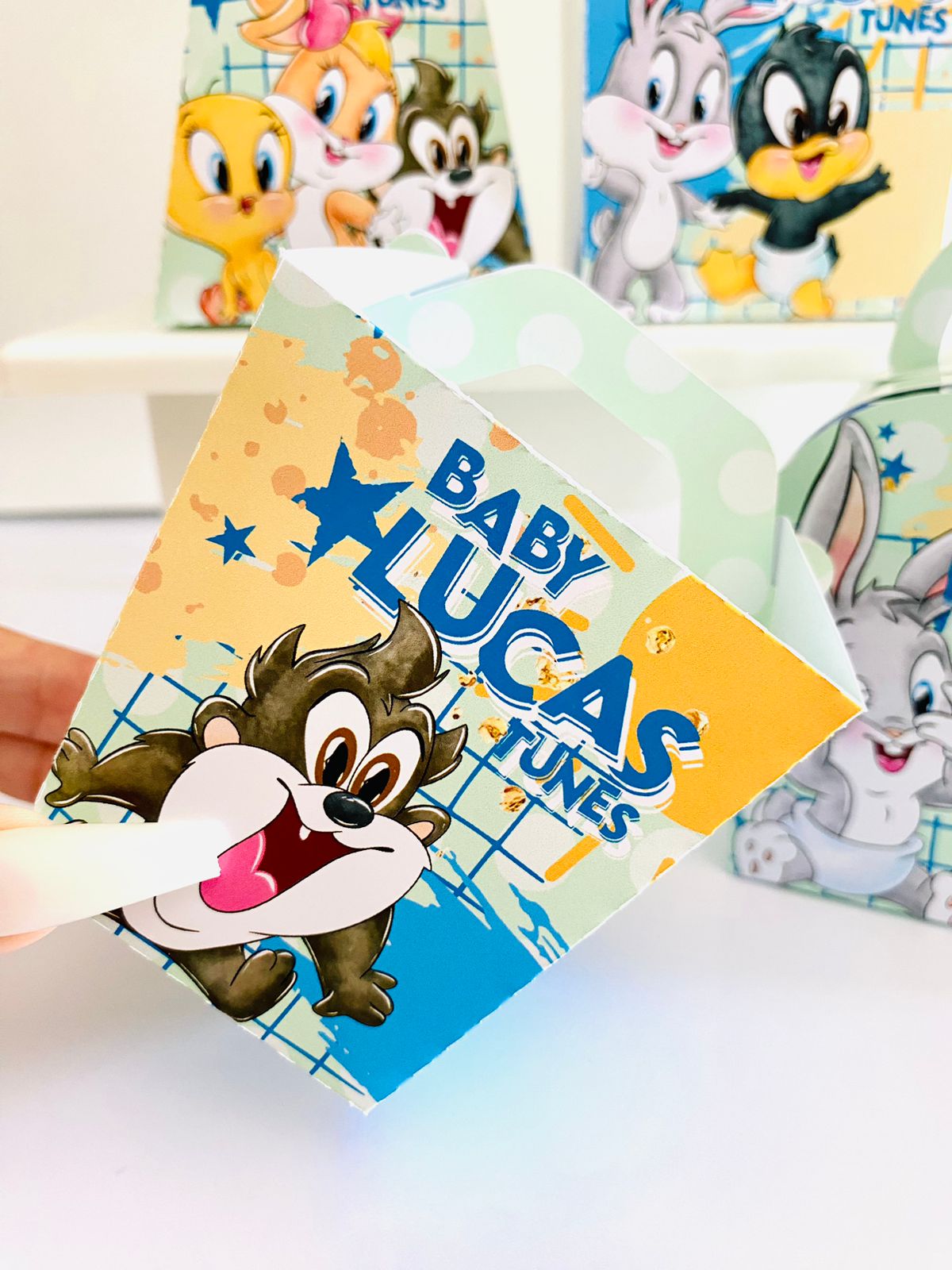 12 CAIXINHAS BABY LOONEY AZUL - Imagem 3