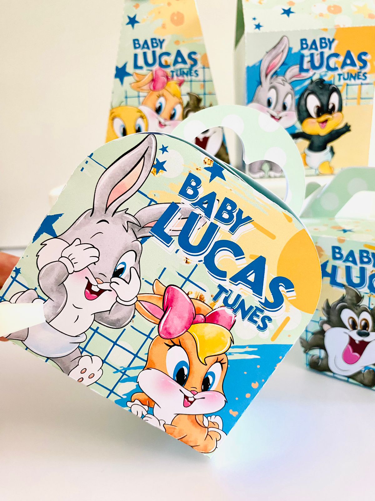 12 CAIXINHAS BABY LOONEY AZUL - Imagem 4