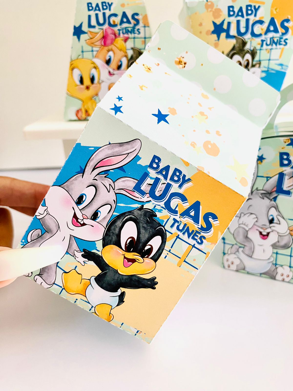 12 CAIXINHAS BABY LOONEY AZUL - Imagem 5