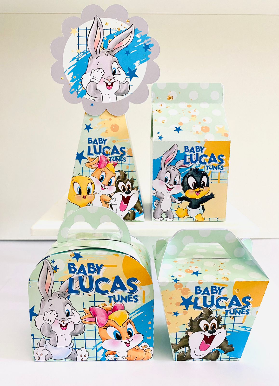 12 CAIXINHAS BABY LOONEY AZUL